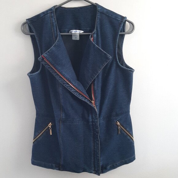 NYGUARD sleeveless vest Jacket Jeans For Woman Medium - Picture 1 of 10